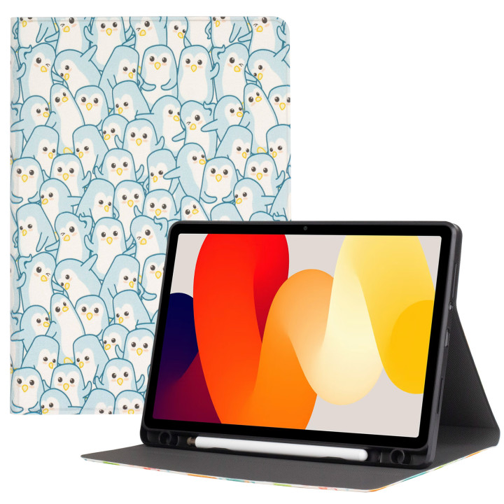 Чехол Galeo TPU Print с отделением для стилуса для Xiaomi Redmi Pad SE 11" Penguins