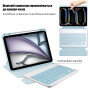 Чохол з клавіатурою для Apple iPad Air 11 (2024), Air 4/5 10.9" (2020/2022) Rotating Light Blue
