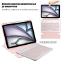 Чохол з клавіатурою для Apple iPad Air 11 (2024), Air 4/5 10.9" (2020/2022) Rotating Powder Pink