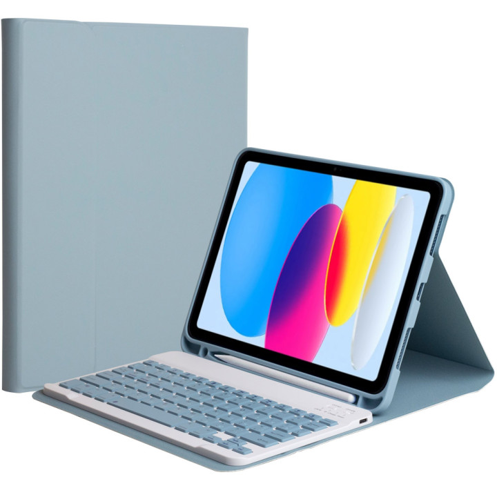 Чохол з клавіатурою для Apple iPad 11 (2025) / iPad 10 10.9" (2022) Galeo (En+Ua+Ru) Misty Blue