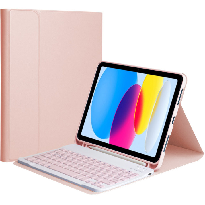 Чехол с клавиатурой bluetooth для Apple iPad 11 (2025) / iPad 10 10.9" (2022) Galeo (En+Ua+Ru) Pink