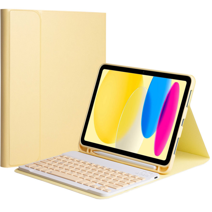 Чохол з клавіатурою для Apple iPad 11 (2025) / iPad 10 10.9" (2022) Galeo (En+Ua+Ru) Yellow