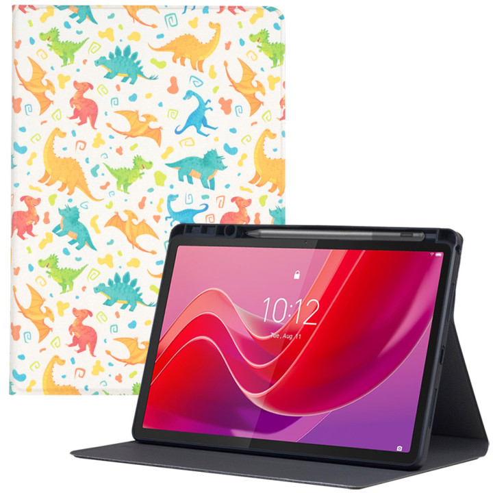 Чехол Galeo TPU Print с отделением для стилуса для Lenovo Tab M11 TB330FU, TB330XU Dinos