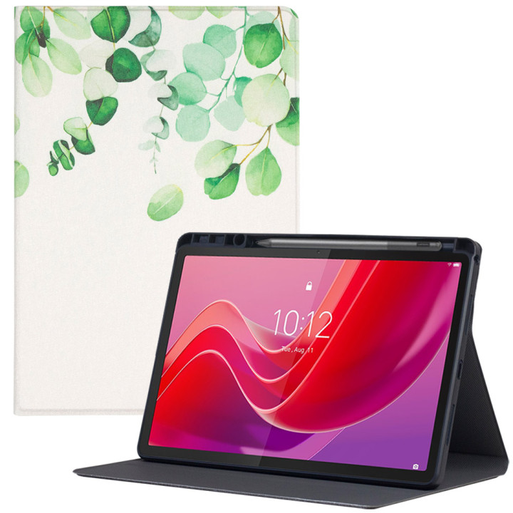 Чехол Galeo TPU Print с отделением для стилуса для Lenovo Tab M11 TB330FU, TB330XU Eucalyptus