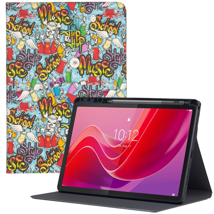 Чохол Galeo TPU Print з відсіком для стилуса для Lenovo Tab M11 TB330FU, TB330XU Graffiti