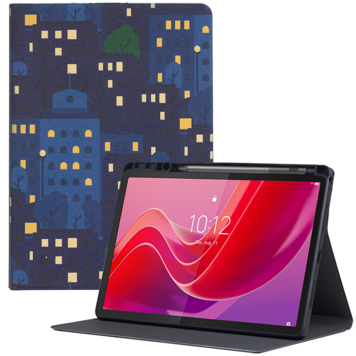 Чехол Galeo TPU Print с отделением для стилуса для Lenovo Tab M11 TB330FU, TB330XU Night City