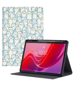Чехол Galeo TPU Print с отделением для стилуса для Lenovo Tab M11 TB330FU, TB330XU Penguins