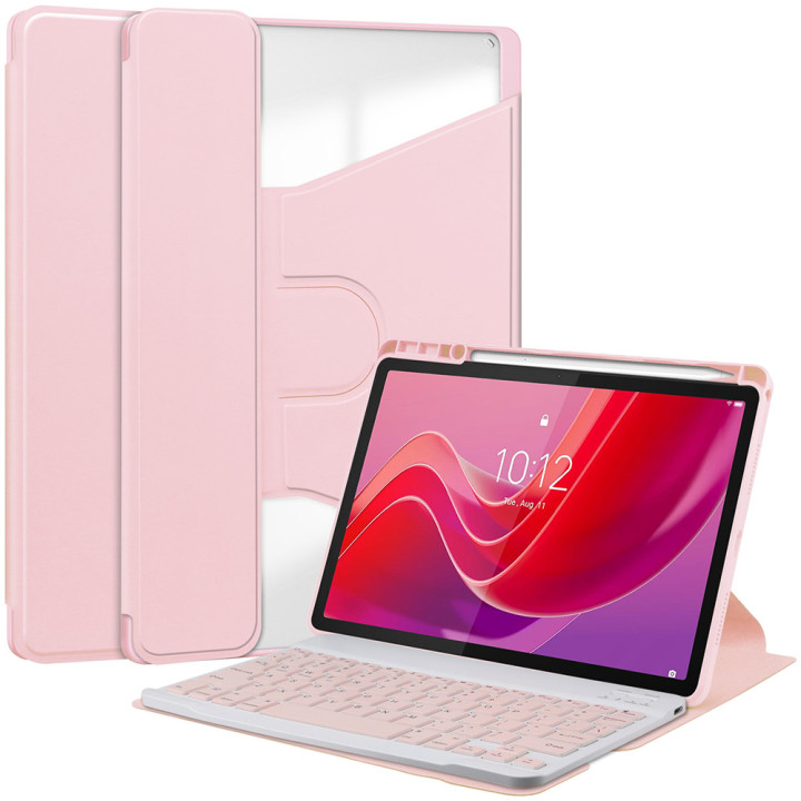 Чохол з клавіатурою для Lenovo Tab M11/K11 TB330FU, TB330XU Galeo Rotating (En+Ua+Ru) Pink