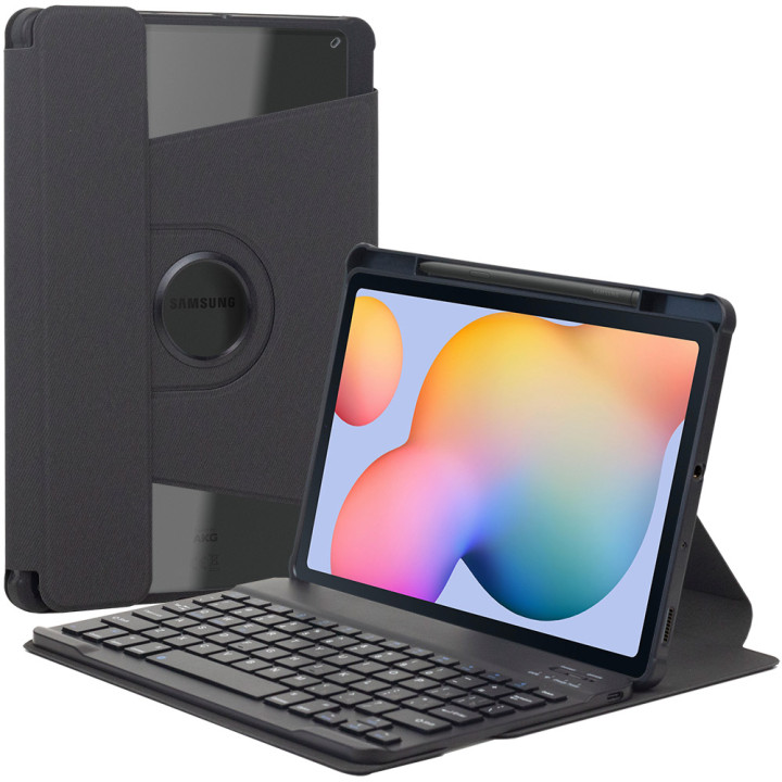 Чехол с клавиатурой Samsung Galaxy Tab S6 Lite 10.4" (2020/2022/2024) Galeo Rotating Textile Black