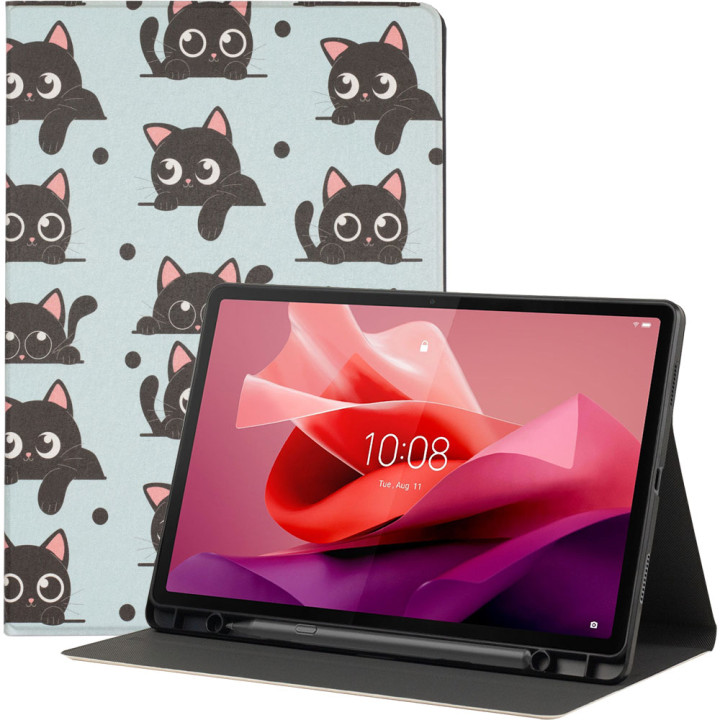 Чохол Galeo TPU Print з відсіком для стилуса для Lenovo Tab P12 12.7" TB370FU Kittens