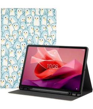 Чохол Galeo TPU Print з відсіком для стилуса для Lenovo Tab P12 12.7" TB370FU Penguins