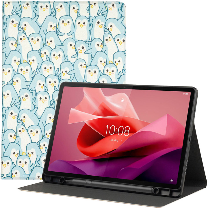 Чохол Galeo TPU Print з відсіком для стилуса для Lenovo Tab P12 12.7" TB370FU Penguins