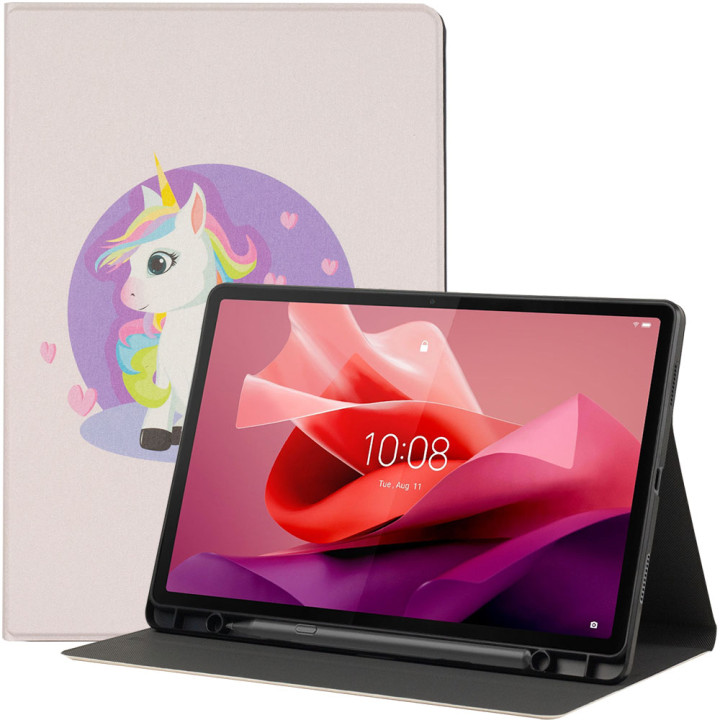 Чохол Galeo TPU Print з відсіком для стилуса для Lenovo Tab P12 12.7" TB370FU Unicorn