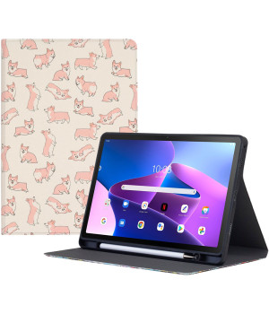 Чохол Galeo TPU Print з відсіком для стилуса для Lenovo Tab M10 Plus 3rd Gen TB128FU Corgi