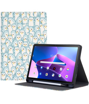 Чохол Galeo TPU Print з відсіком для стилуса для Lenovo Tab M10 Plus 3rd Gen TB128FU Penguins