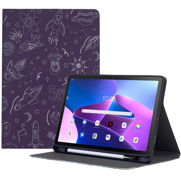 Чохол Galeo TPU Print з відсіком для стилуса для Lenovo Tab M10 Plus 3rd Gen TB128FU Space