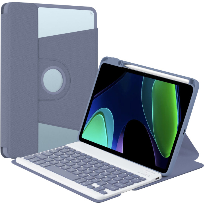 Чохол з bluetooth клавіатурою для Xaiomi Pad 6/6 Pro 11" (En+Ua+Ru) Galeo Rotating Textile Heather