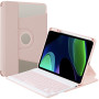Чохол з bluetooth клавіатурою для Xaiomi Pad 6/6 Pro 11" (En+Ua+Ru) Galeo Rotating Textile Pink