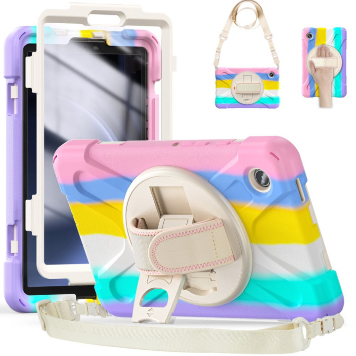 Противоударный чехол Galeo Heavy Duty для Samsung Galaxy Tab A9 8.7" SM-X110, SM-X115 Rainbow PK