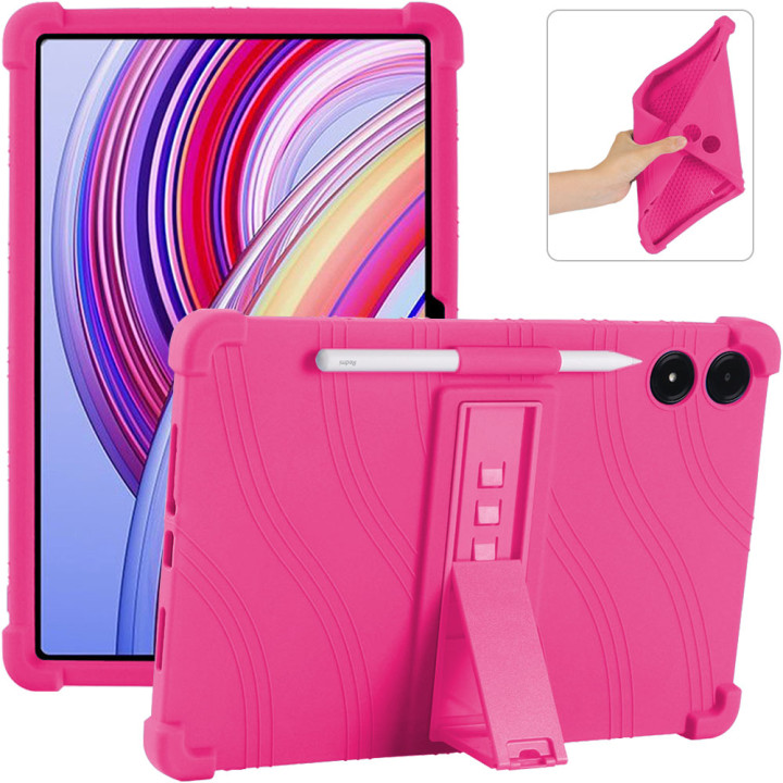 Силіконовий чохол з підставкою Galeo для Xiaomi Redmi Pad Pro 12.1" / Poco Pad Hotpink