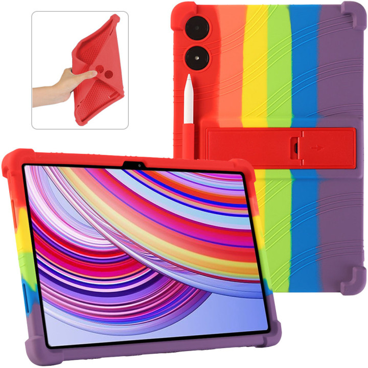 Силіконовий чохол з підставкою Galeo для Xiaomi Redmi Pad Pro 12.1" / Poco Pad Rainbow
