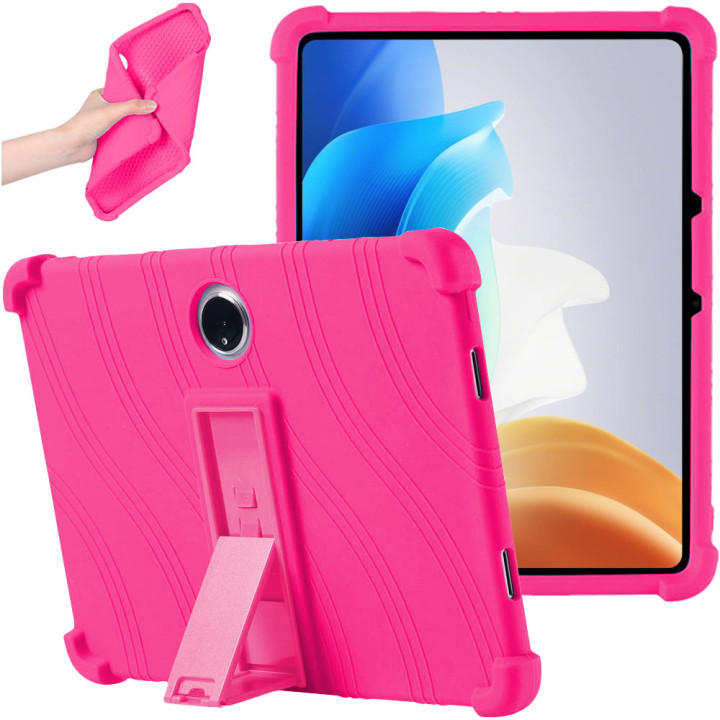 Силіконовий чохол з підставкою для OPPO Pad Neo 11.4" (OPD2302, OPD2303) Hotpink