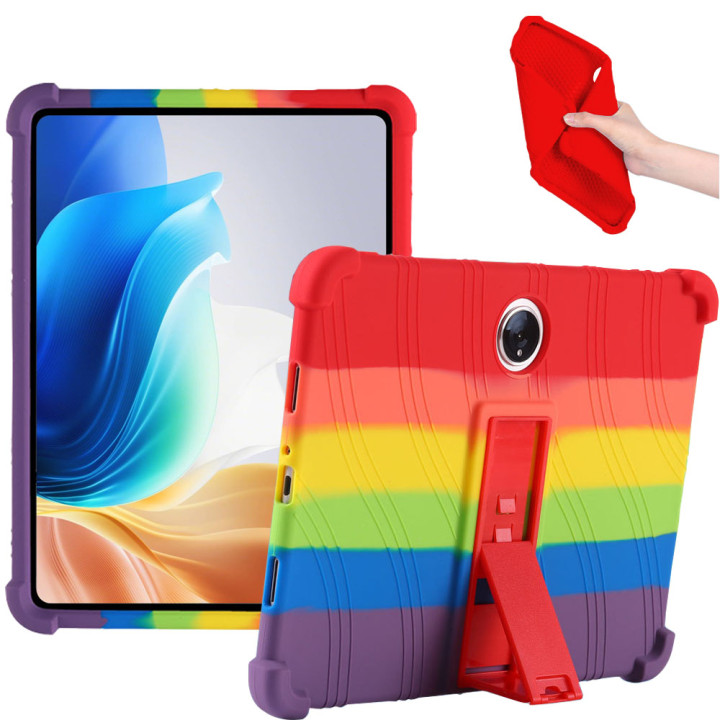 Силіконовий чохол з підставкою для OPPO Pad Neo 11.4" (OPD2302, OPD2303) Rainbow