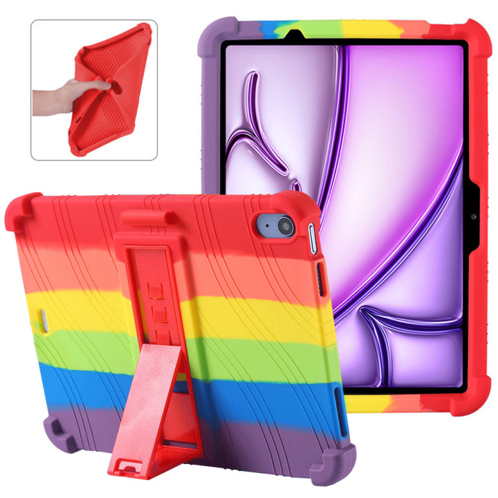 Силиконовый чехол c подставкой для Apple iPad Air 11 2025/2024 (M3/M2) Rainbow