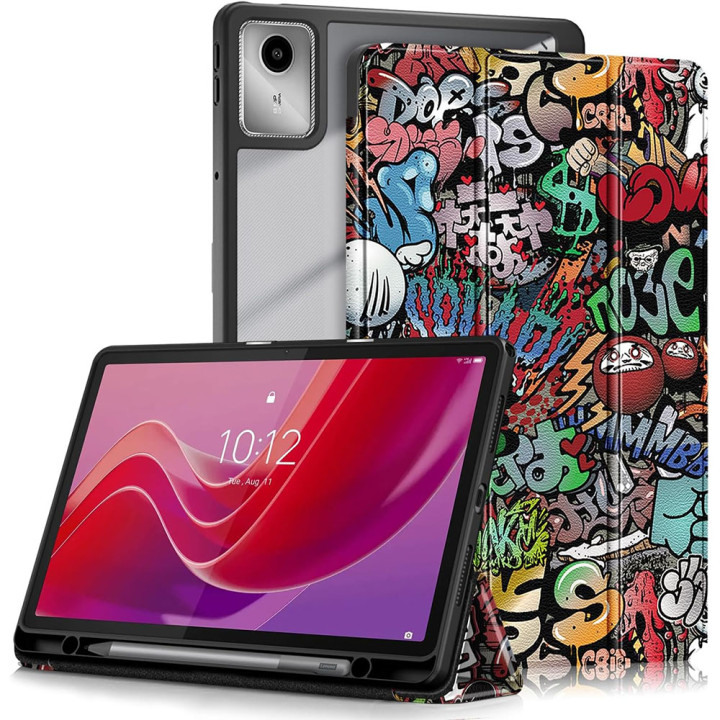 Чехол с отделением для стилуса Galeo Hybrid для Lenovo Tab M11 / Xiaoxin Pad 2024 Graffiti