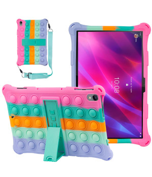 Силіконовый чохол Galeo Pop It для Lenovo Tab P11 TB-J606 / Tab P11 Plus TB-J616 Rainbow Pink