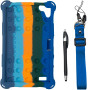 Силіконовыий чохол Galeo Pop It для Samsung Galaxy Tab A 8.0 SM-T290, SM-T295 Rainbow Dark Blue