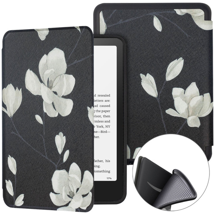 Чохол TPU Print для Amazon Kindle Paperwhite 12th Gen 7" (2024) / Kindle Colorsoft Magnolia Black