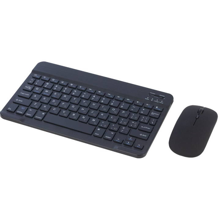 Комплект bluetooth клавіатура + акумуляторна миша Dual-mode для планшета Black