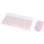 Комплект bluetooth клавіатура + акумуляторна миша Dual-mode для планшета Pink