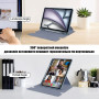 Чехол с клавиатурой для Apple iPad Air 13 (2024), iPad Pro 12.9" (2018-2022) Rotating Heather Grey