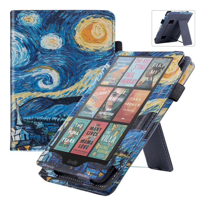 Чохол Vertical Leather Stand для Amazon Kindle Paperwhite 12th Gen / Colorsoft 7.0" Van Gogh