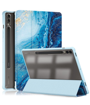 Чехол Galeo Hybrid Case with S-Pen Holder для Samsung Galaxy Tab S10 Plus/S9 Plus 12.4" Blue Marble
