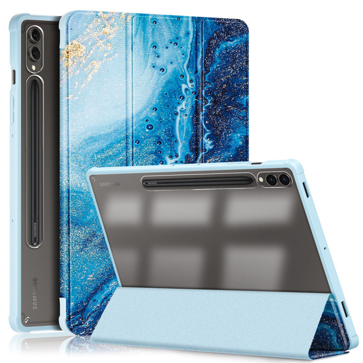 Чохол Galeo Hybrid Case with S-Pen Holder для Samsung Galaxy Tab S10 Plus/S9 Plus 12.4" Blue Marble