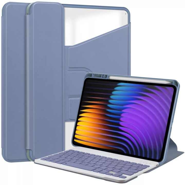 Чехол с bluetooth клавиатурой для Xaiomi Pad 7 / Pad 7 Pro 11.2" (En+Ua+Ru) Galeo Rotating Heather
