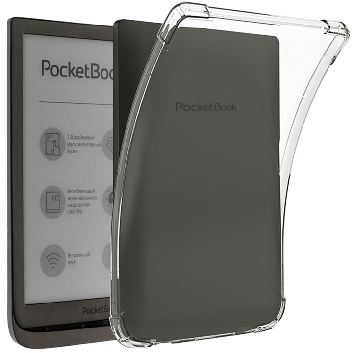 TPU чохол Galeo Anti-Shock для PocketBook InkPad 3 / InkPad 3 Pro/Color 740 Transparent