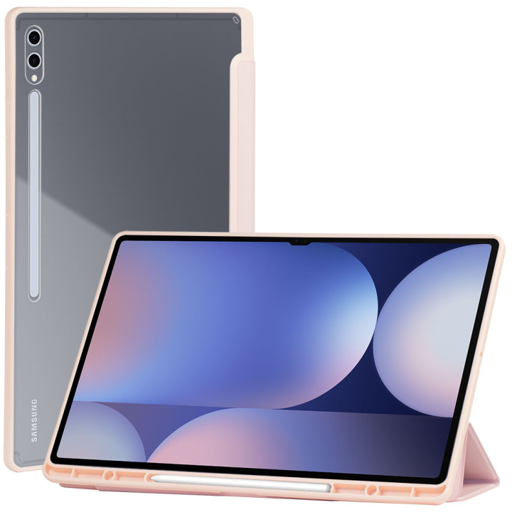 Чехол Galeo Hybrid Case with S-Pen Holder для Samsung Galaxy Tab S10 Ultra/S9 Ultra 14.6" Pink