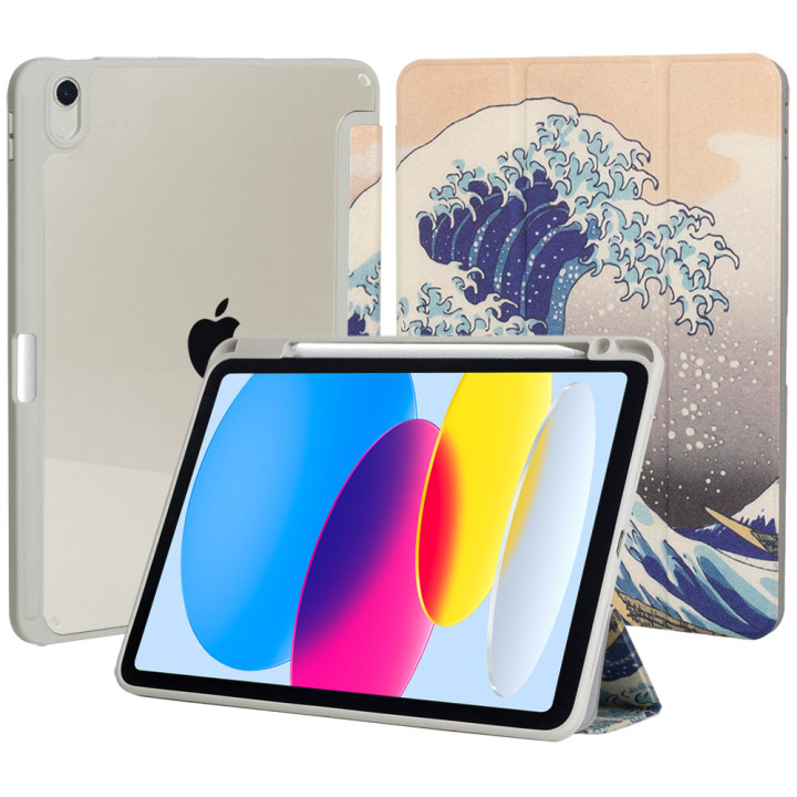 Чехол Galeo Hybrid with Pencil Holder для iPad 11 (2025) / iPad 10 10.9" (2022) Great Wave