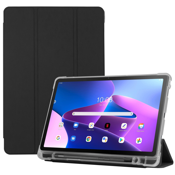 Чохол Galeo TPU Trifold with Stylus Holder для Lenovo Tab M10 Plus 3rd Gen TB-125, TB-128 Black