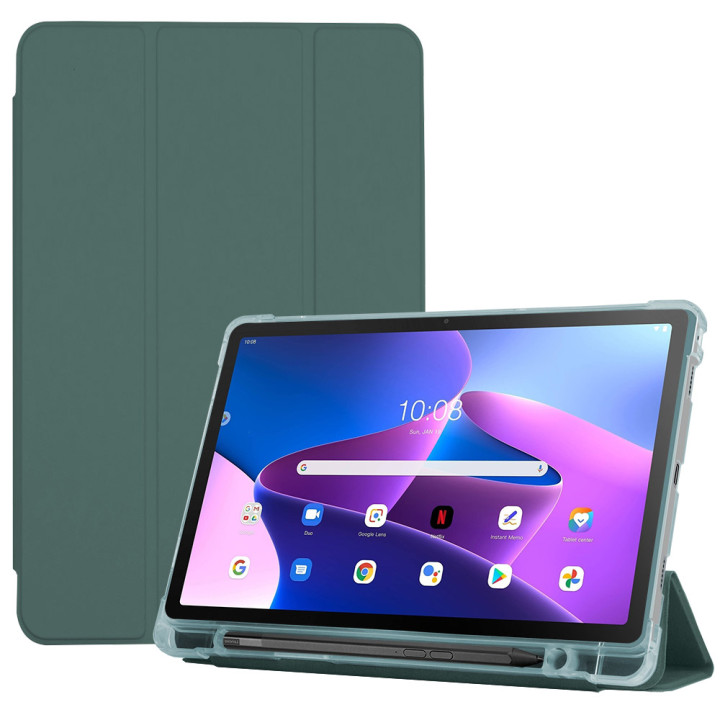 Чохол Galeo TPU Trifold with Stylus Holder для Lenovo Tab M10 Plus 3rd Gen TB-125, TB-128 Dark Green