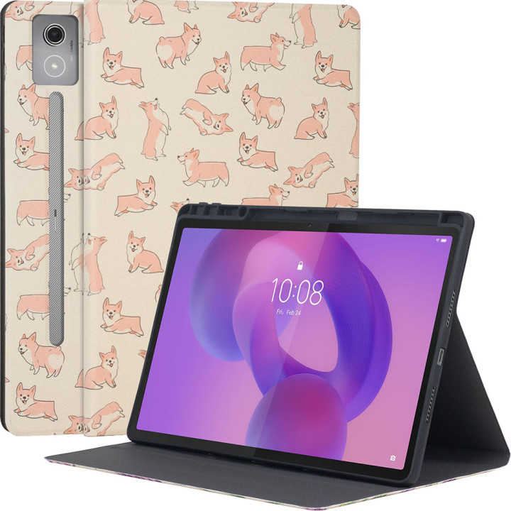 Чохол Galeo TPU Print з відсіком для стилуса для Lenovo Idea Tab Pro 12.7" TB373FU Corgi