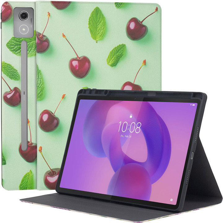 Чохол Galeo TPU Print з відсіком для стилуса для Lenovo Idea Tab Pro 12.7" TB373FU Cherries