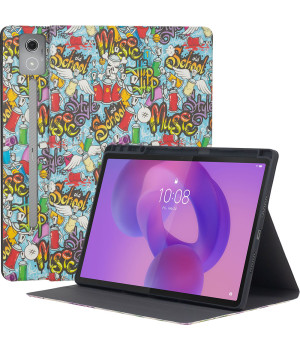 Чохол Galeo TPU Print з відсіком для стилуса для Lenovo Idea Tab Pro 12.7" TB373FU Graffiti