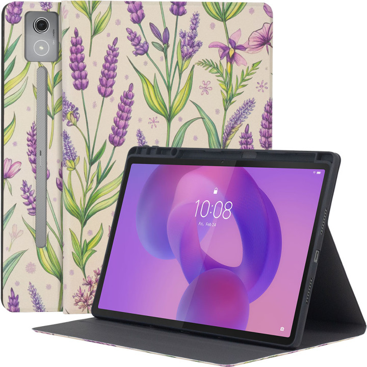 Чехол Galeo TPU Print с отделением для стилуса для Lenovo Idea Tab Pro 12.7" TB373FU Lavender