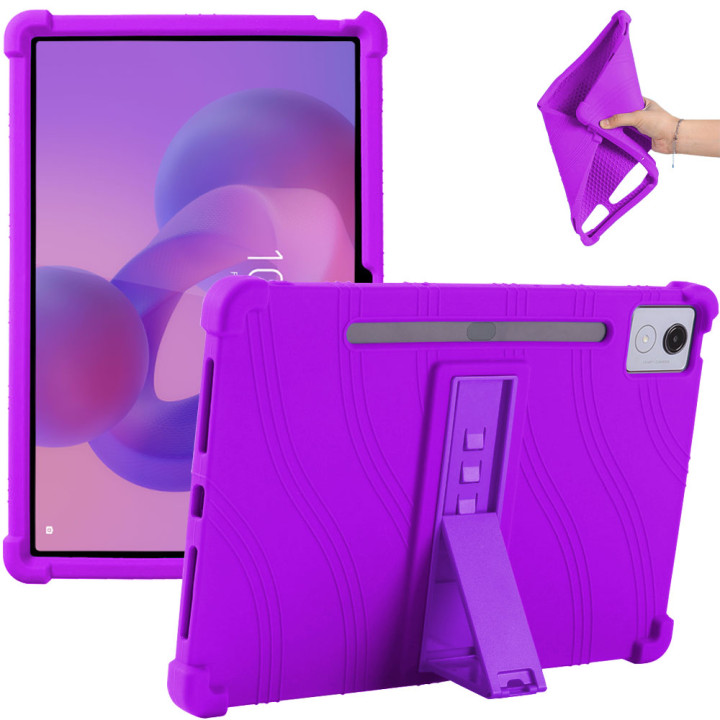 Силиконовый чехол с подставкой для Lenovo Idea Tab Pro 12.7" TB373FU Purple