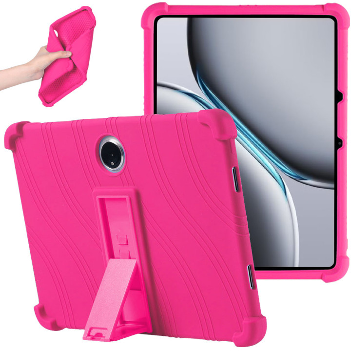 Силіконовий чохол з підставкою для OnePlus Pad 2 / OnePlus Pad Pro / OPPO Pad 3 Pro 12.1" Hotpink